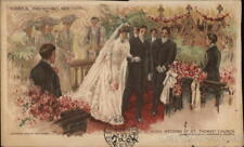 1904 New York City,NY Noon Wedding at St. Thomas' Church W.R. Hearst Postcard picture
