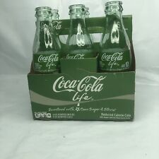 Rare Coca-Cola Life (6) Pack 8 Oz Bottle Cane Sugar & Stevia 2014 empty picture