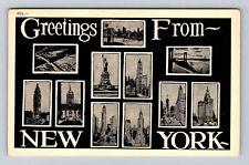 New York City NY, General Greetings, Points of Interest, Vintage c1944 Postcard picture