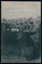 ad28 WWI ww1 war French soldiers prisoners in Germany original old 1915 postcard picture