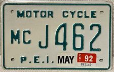 NOS 1992 Prince Edward Island Motorcycle License plate picture