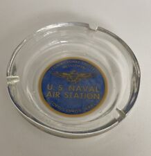 Vintage U.S. Naval Air Station Corpus Christi Texas Clear Glass Ashtray picture