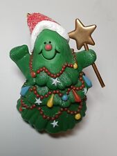 Vintage 1982 Hallmark Happy Tree Christmas Ornament Star Wand Crystal Candy Hat picture