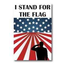 I Stand For The Flag American Flag Car Magnet Decal 4x6 Heavy Duty for Car Truck picture