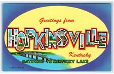 Hopkinsville, KY Postcard-  LARGE LETTER GREETINGS FROM HOPKINSVILLE picture
