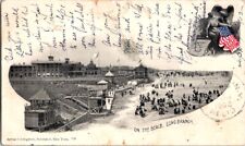 Vintage Postcard On the Beach Long Branch NJ New Jersey Swimming           A-329 picture