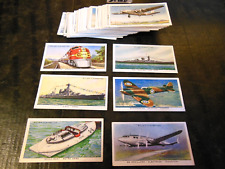 Tobacco Card complete Set Wills SPEED Fast Car, Boat, Plane, Speed Record, 1938 picture
