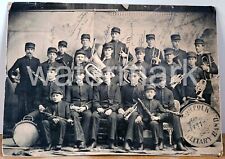 Antique 1897 Norfolk Nebraska Military Band Photograph 12 3/4