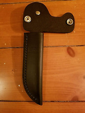 BUCK KNIFE MODEL # 105 PATHFINDER  LEATHER BELT SHEATH -- BLACK WITH BUCK LOGO picture