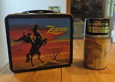 Vintage Zorro Lunch Box by Aladdin Industries w/Thermos Pre-1970 picture