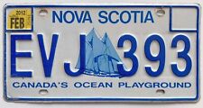 Nova Scotia Canada 2012 Bluenose Boat Schooner License Plate EVJ 393 picture