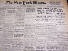 1938 DEC 20 NEW YORK TIMES - COSTER CONTRACT TO SELL RIFLES REVEALED - NT 2478 picture