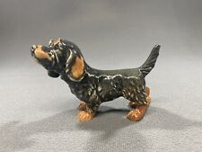 Goebel Porcelain Long Haired Dachshund Dog Figurine 4.5