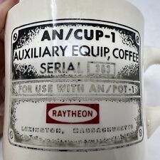 Vintage Raytheon Mug Cup Radar AN/CUP - 1 Auxiliary Equip Coffee Serial 303 picture