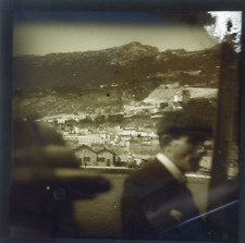 Antique magic lantern slide photograph Gibraltar view 1907 picture