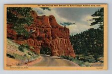 Bryce UT-Utah, Red Canyon, Bryce Canyon Natl Park Vintage Souvenir Postcard picture