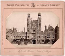 Henry Taunt.1869.Eton College.Clock Tower.Windsor.England.U.K.Albume.Photo 13x20 picture