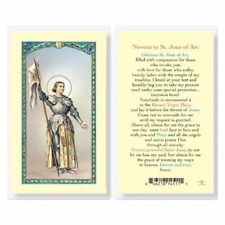 Saint St. Joan of Arc with Novena to St. Joan - Laminated Holy Card picture