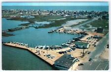 1950-60's BEACH HAVEN NJ AERIAL MARINA MORRISON'S SEAFOOD RESTAURANT POSTCARD picture