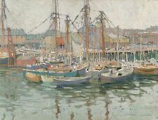 Jane Peterson : Gloucester Harbour : 1916 : Archival Quality Art Print picture