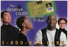 Black Entertainment Television BET Visa Chase Bank Credit Card Ad 1990s Postcard picture