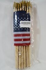 50 Pack Small American Flags on Stick 5X8 Inch/Mini American US Flags picture