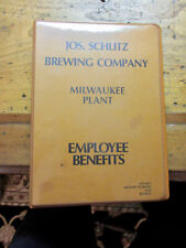Vintage Jos. Schlitz Brewing Company Milwaukee Plant Employee Benefits Hourly et picture