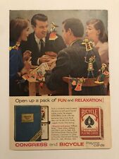 1950’s Congress and Bicycle Playing Cards Magazine Print Ad picture