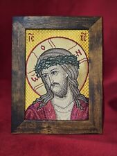 5x7 Embroidered The Passion of Jesus Christ Byzantine Orthodox Christian Icon picture