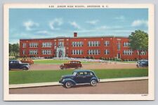 Junior High School Anderson SC Linen Postcard No 4271 picture