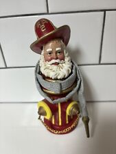 6” Santa Claus Fireman Christmas Ornament Fire Hydrant & Hose FD 2 Tree Decor picture
