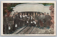 Anthracite Coal Miners Returning From Work  - Postcard - c1918 picture