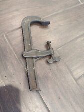 Vintage E C Stearns 9” Adjustable Bar Clamp Ornate Style Cast iron USA  picture