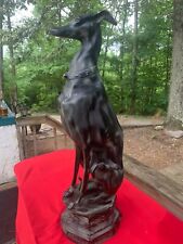 greyhound, whippet, bronze statue picture