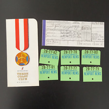NATIONAL AIRLINES Three Coast Club Newport News  BAGGAGE CLAIM TAG 1967 Folder picture
