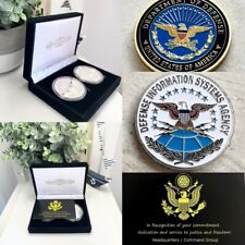 2 Coins DISA Defense Information Systems Agency & DoD Pentagon CHALLENGE COIN picture