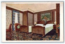 c1940s M.S. Asama Maru Red-Room Suite De Luxe Steamer Japanese Liner Postcard picture