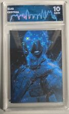 Deadpool  holographic Custom card graded 10 Slab Central picture
