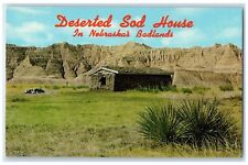c1940's Deserted Sod House In Nebraska's Badlands Crawford Nebraska NE Postcard picture