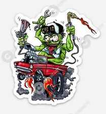 Hot Rod Custom STICKER - Muscle Vintage Mr. Gasser 1957 Chevy Classic Rat Fink picture