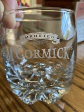 (2) McCormick’s Genuine Irish Whiskey Glass..Etched Logo..Heavy Base..Never Used picture