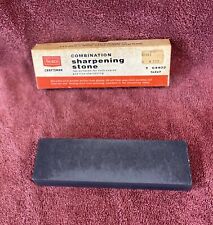 New Old Stock VGT Sears Craftsman Combination Sharpening Stone Double Sided picture