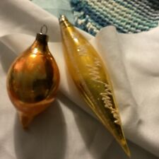 Vintage Teardrop Christmas Ornaments Lot Of 2 One is West Germany picture