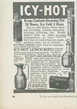 1915 Icy Hot Bottle Lunch Kits Keep Food Drink Hot Or Cold Vintage Print Ad CO1 picture