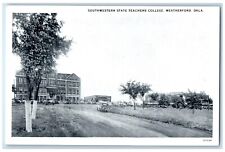 c1930's Southwestern State Teachers College Car Weatherford Oklahoma OK Postcard picture