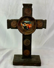 Vintage, Rustic Wooden Tramp-Art, Hobo-Art, Christian Cross picture