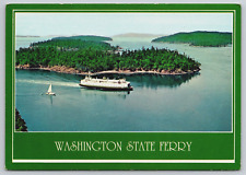 Washington State Ferry Evergreen Aerial View San Juan Islands 6x4 Postcard B22 picture
