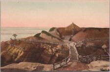 1940s SAN DIEGO, California Postcard SUNSET CLIFFS Hand-Colored Albertype Unused picture