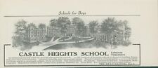 1910 Castle Heights School For Boys Lebanon TN Tennessee Vintage Print Ad CO2 picture