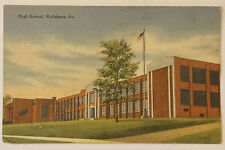 High School, Wellsboro, Pennsylvania, Vintage Linen Postcard picture